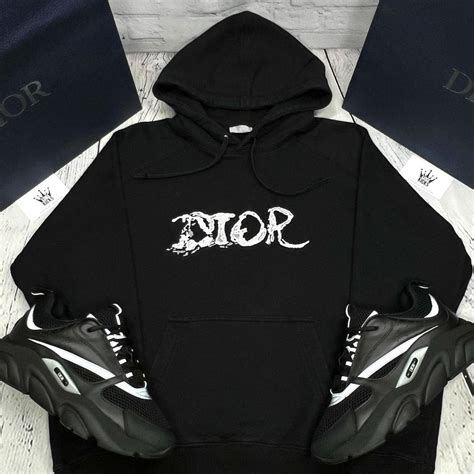 nike dior hoodie|black and white dior hoodie.